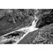 Gorge Falls Black and White Photography Print Wide Shot product 1